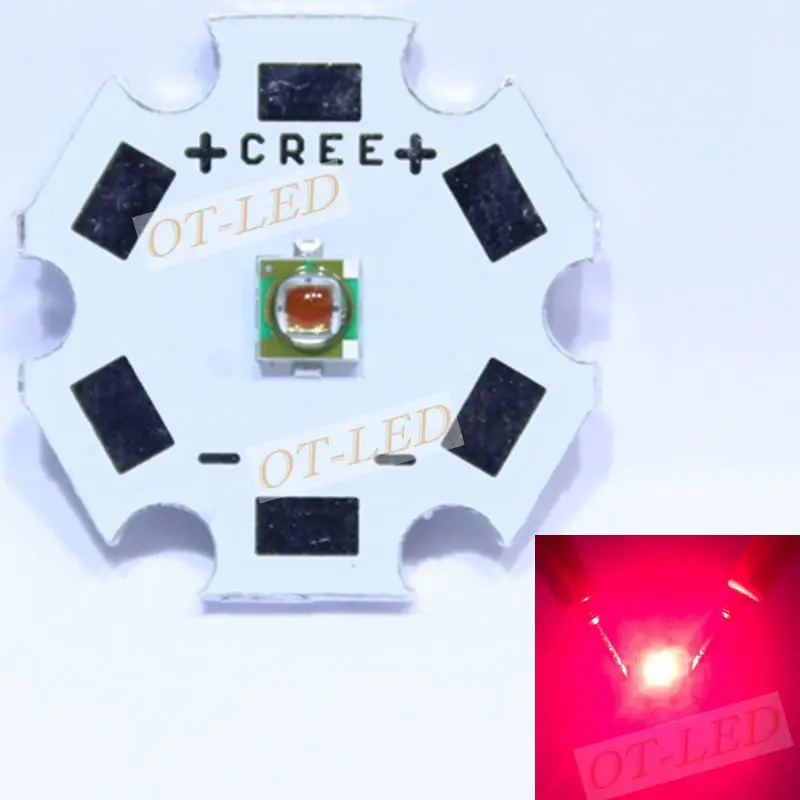 10 шт. X 1-3 Вт CREE XP-E XPE фото красный 660nm светодиодный темно-красный светодиодный излучатель Didoes на 20 мм/16 мм/14 мм/12 мм/8 мм PCB