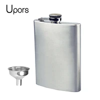 stainless steel 7oz hip pocket hip flask alcohol whiskey liquor flask metal bar and outdoor sports mini bottle funnel waterkoker