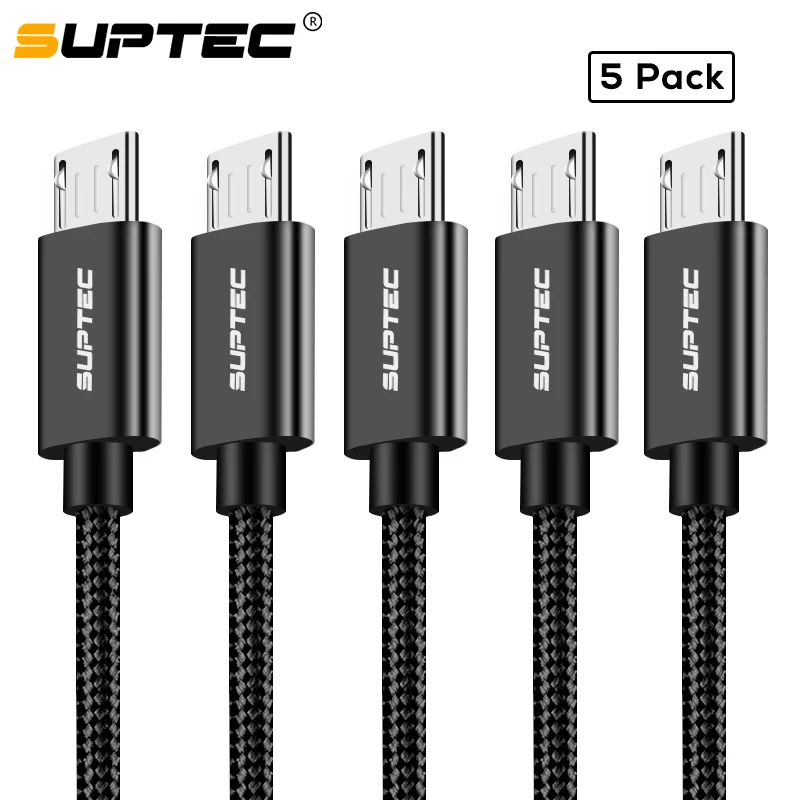 Кабель Micro USB SUPTEC 2 м 3 5 шт. кабель для быстрой зарядки и передачи данных Android Samsung S6 S7