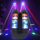 Переносной сценический светильник с движущейся головой-пауком, светодиодный миниатюрный светильник RGBW для диджея, дискотеки, ночного клуба, вечевечерние, сценическое освещение
