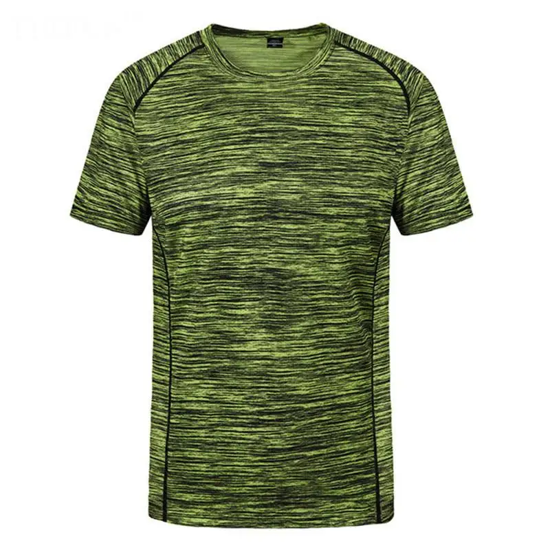 Зеленый Большие размеры L~ 5XL, 6XL, 7XL, 8XL футболка Для мужчин креативный простой Круглый воротник быстросохнущая дышащая футболка Для Мужчин's летняя футболка - Цвет: Зеленый