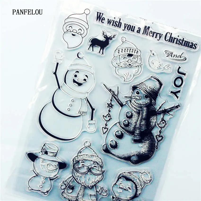 PANFELOU борода Снеговик прозрачный силиконовый штамп/печать для DIY