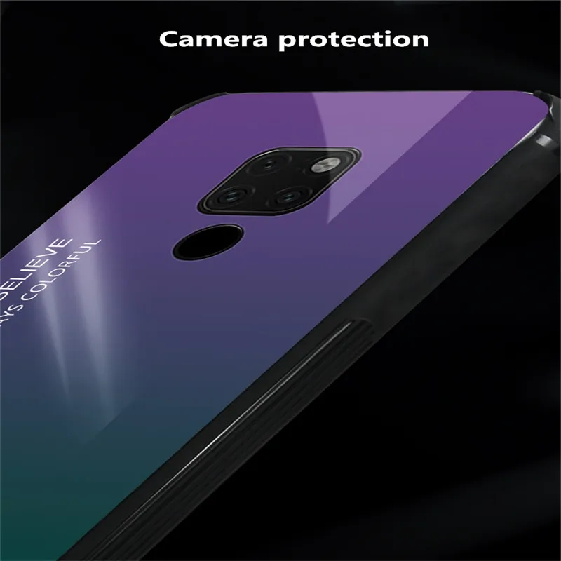 Чехол из закаленного стекла Ollyden для huawei mate 20X, роскошная градиентная задняя крышка, мягкая рамка, чехол для телефона huawei mate 20 X, чехол в виде ракушки
