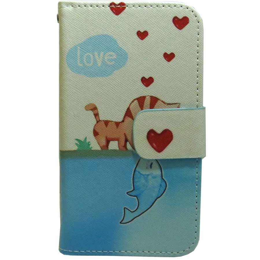 Cat Love fish Сова кошка собака волк панда кошелек с тигровой расцветкой флип-чехол для huawei Y3 Y5 Y6 Y7 II Compact Prime Pro Y550 Y530 Y635 Y625 - Цвет: Cat Love fish