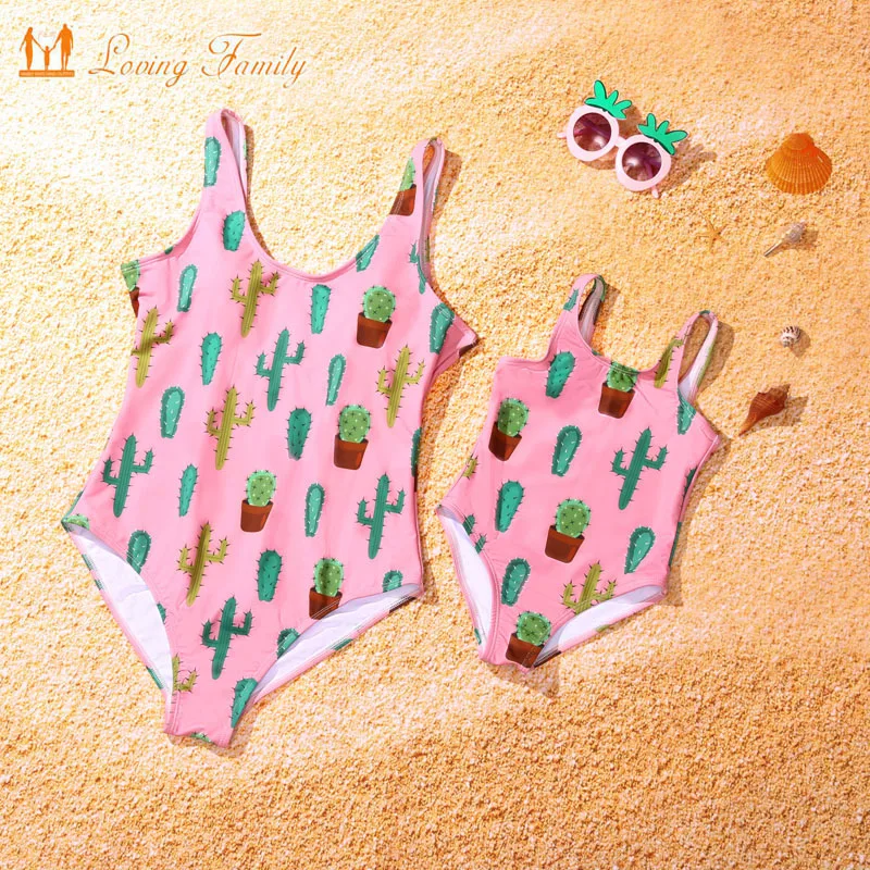 Family Matching Swimwear Family Look Mother Daughter Swimsuit One Piece Mommy And Me Clothes Mom And Daughter Bathing Suit