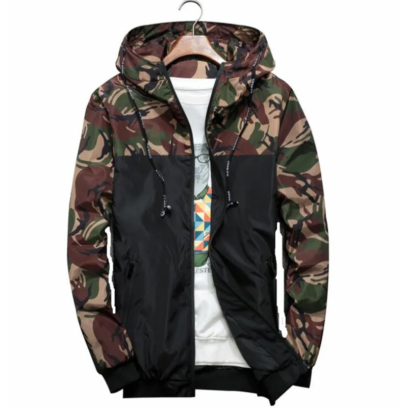 

Men's Camouflage Coat Mens Hoodies Casual Jacket Brand Clothing Mens Windbreaker Coats Male Outwear M-3XL 4XL 5XL 6XL