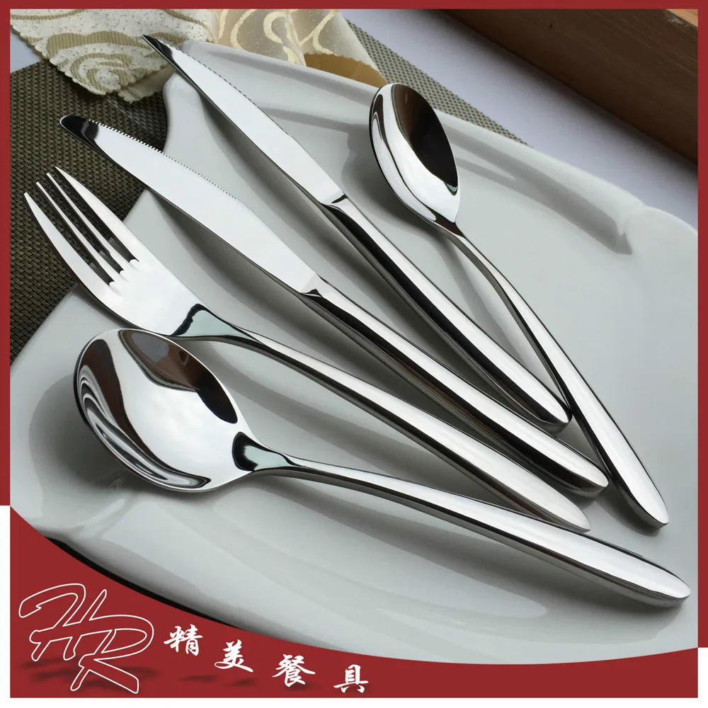 Jk дома 24 шт./лот роскошные нержавеющей стали посуда острый нож ложка вилка