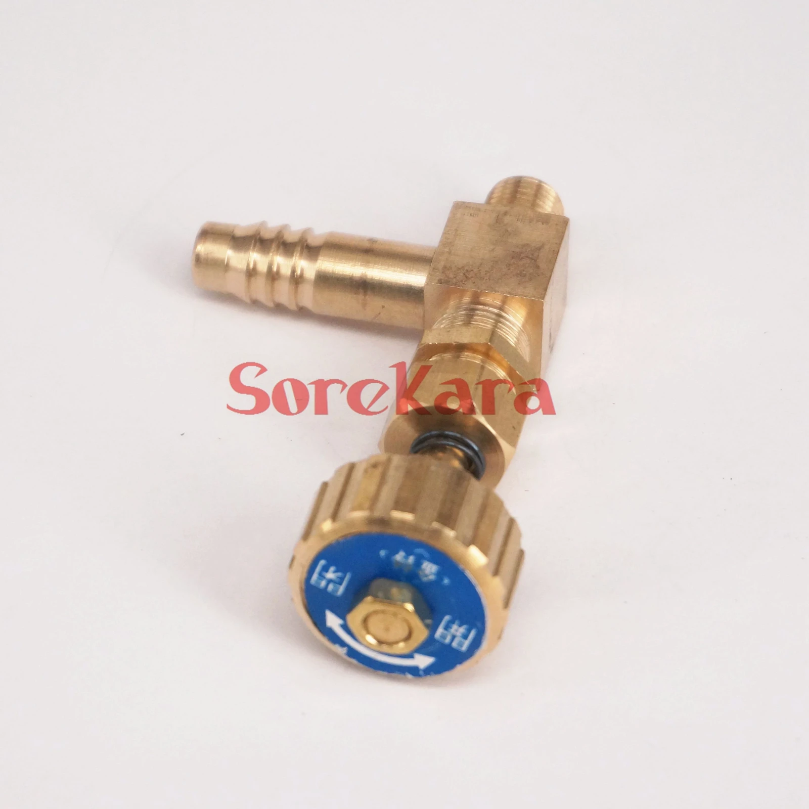 

M10x1mm -10mm Hose Barbed Elbow Brass Needle Valve With Spring For Gas