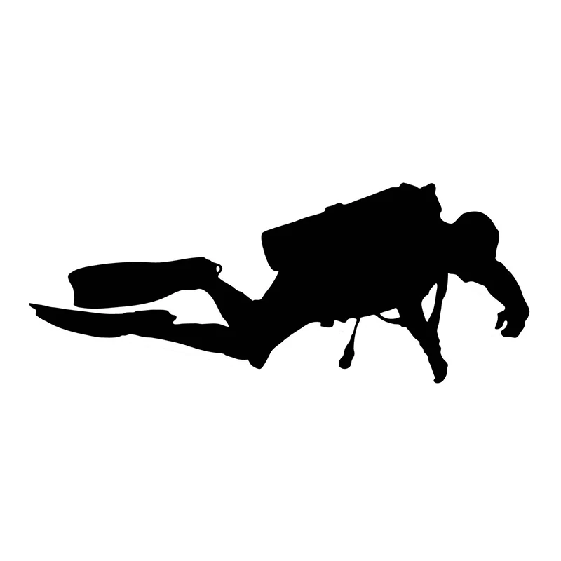 

16.6*6.7CM Interesting Divers Underwater Hovering Car Sticker Personality Customization Cartoon Decals