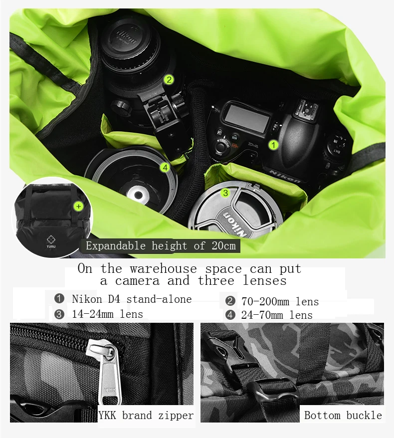 TUBU 2181 Сумка для DSLR камеры водонепроницаемый рюкзак компактный рюкзак для путешествий рюкзак для мужчин и женщин рюкзак для цифровой камеры