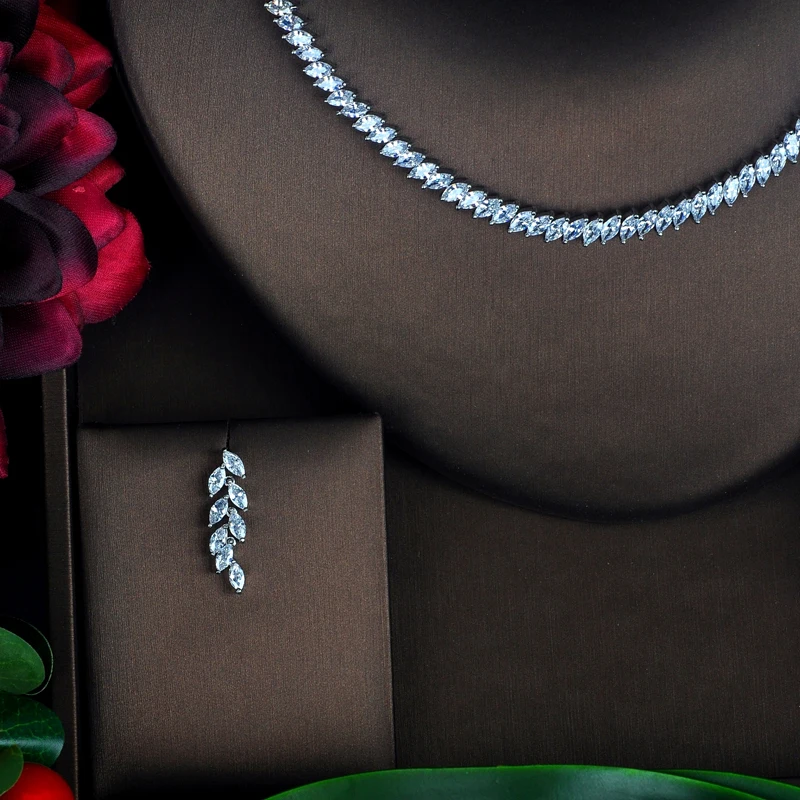 Женский комплект ювелирных изделий HIBRIDE набор сережек с кубическим цирконием