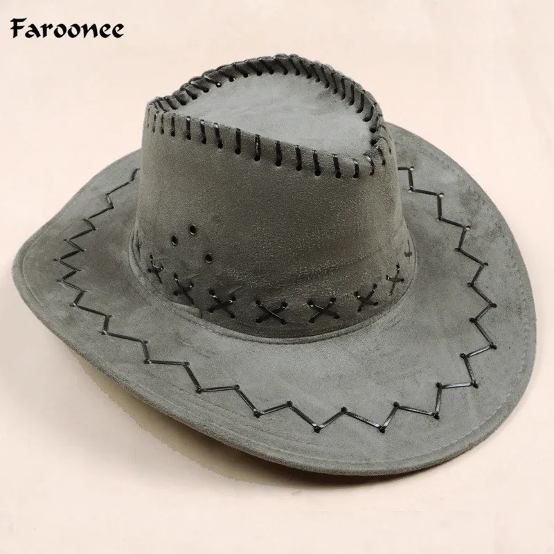Faroonee мужские Западные Ковбойские шляпы ручной работы из искусственной кожи для