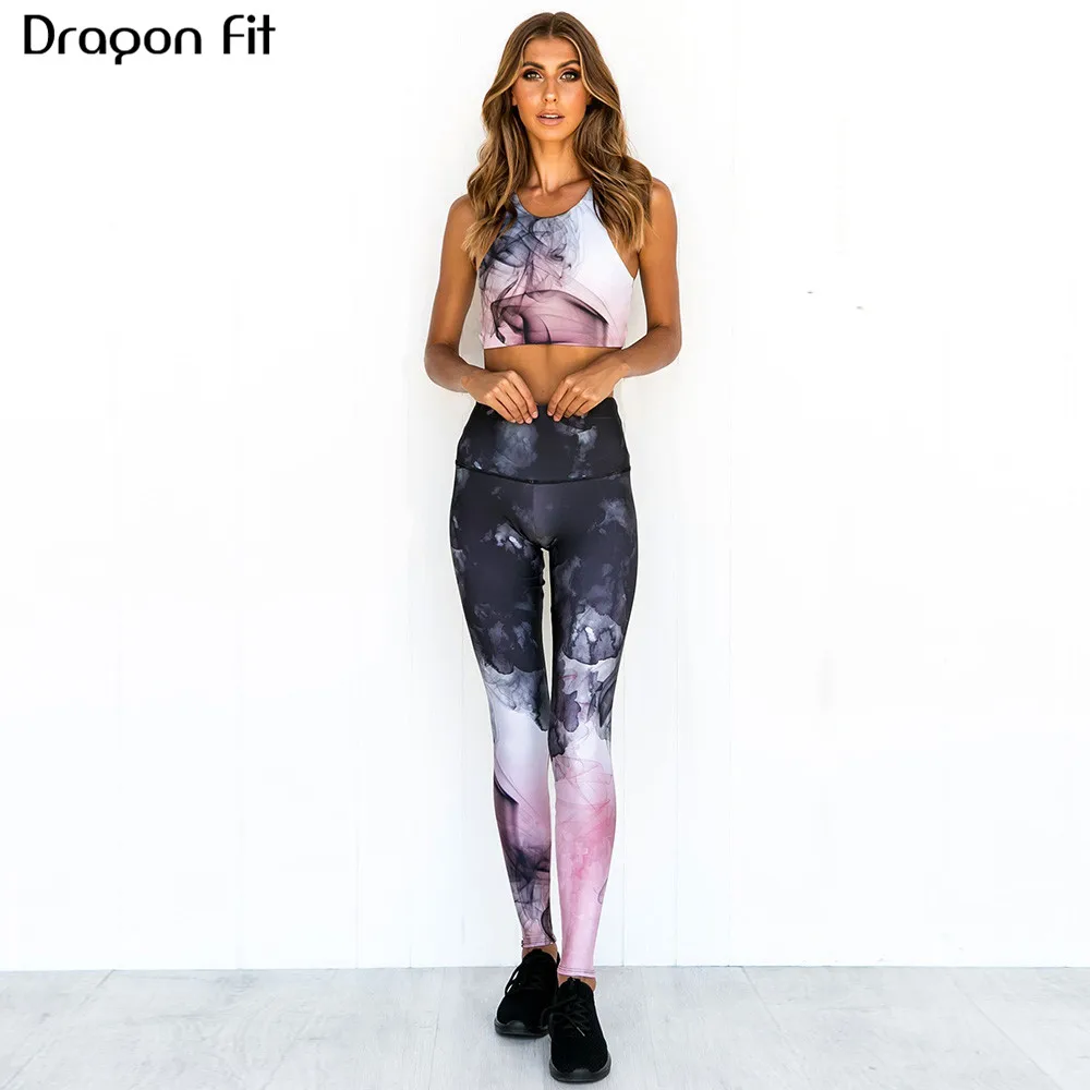 Женский спортивный костюм Dragon Fit комплект из 2 предметов с принтом для йоги