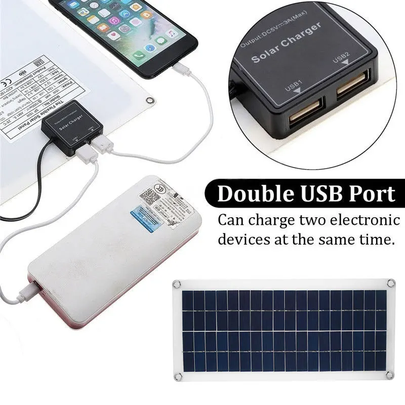 20 Вт солнечная панель двойной usb зарядка DIY солнечные панели из кремня