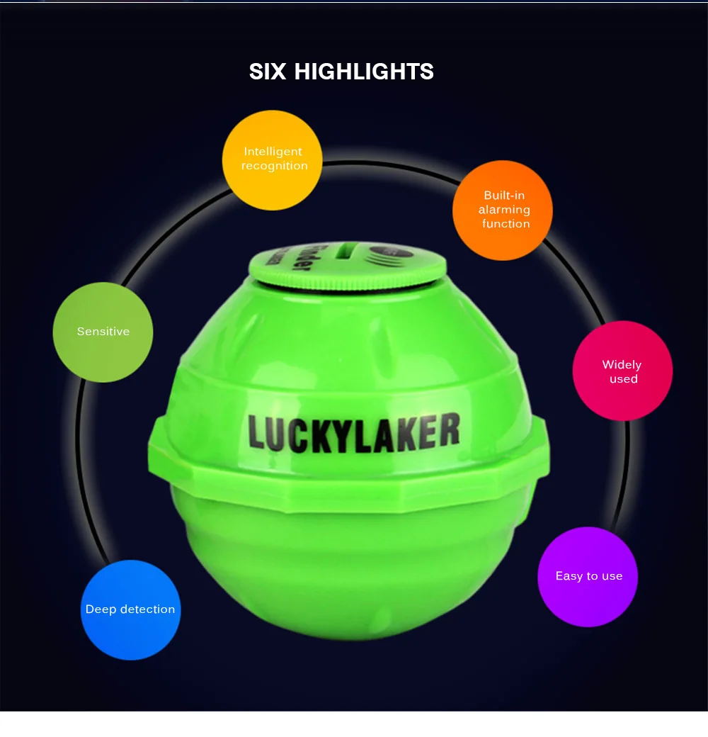 Беспроводной рыболокатор LUCKYLAKER FF916 подводный сонар приложение для поиска рыбы