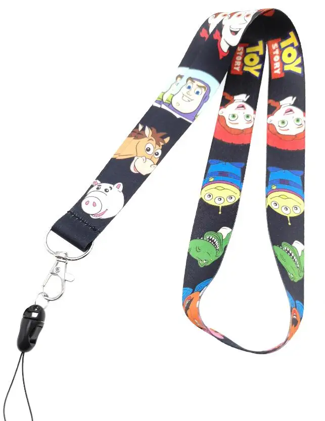 New 1pcs cartoon Toy story cute Card Holder Identity Badge with Lanyard Neck Strap Bus ID Holders With Key Chain | Украшения и