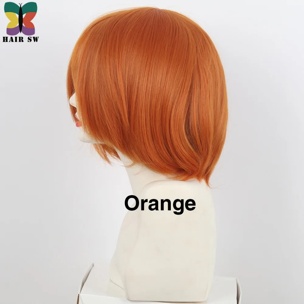 Волосы SW Короткие прямые женские синтетические парики боб с длинной челкой для