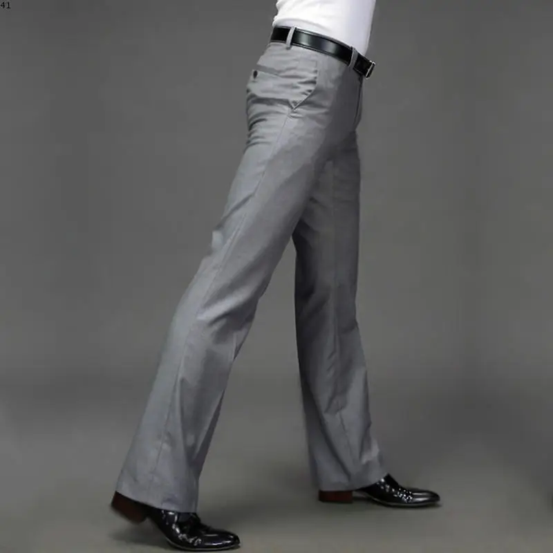 Мужские расклешенные брюки деловые с расклешенными штанинами размеры 28 37 весна