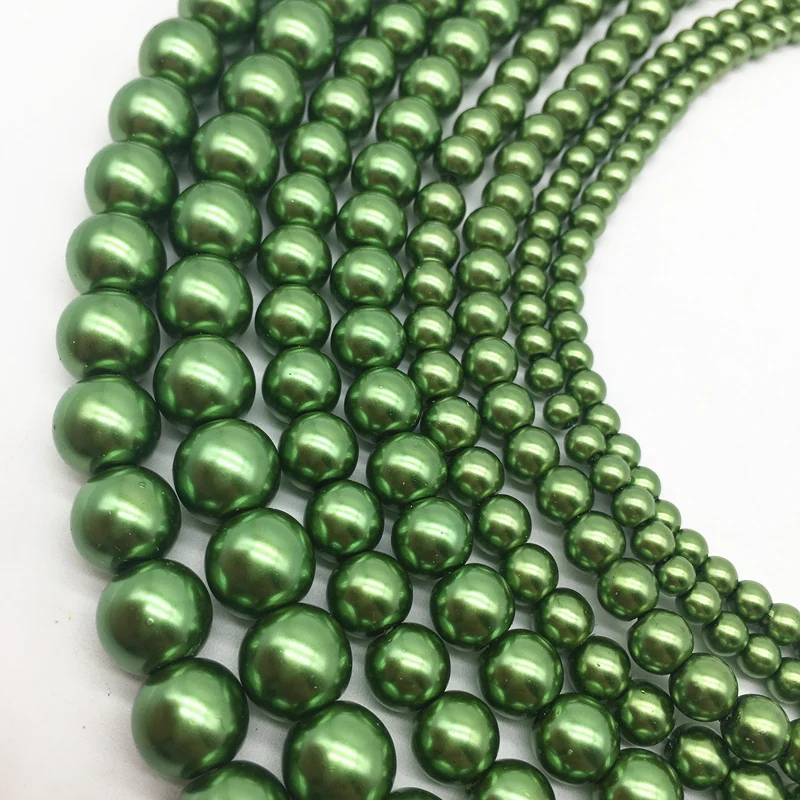 

Wholesale 4/6/8/10mm Round Ball Loose Glass Pearl Spacer Charm Beads DIY Jewelry Making #20