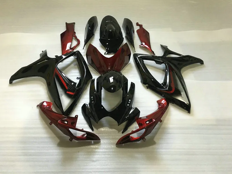 Комплект обтекателей для мотоцикла GSXR600 750 K6 06 07 GSXR 600 GSXR750 2006 2007 ABS красный черный