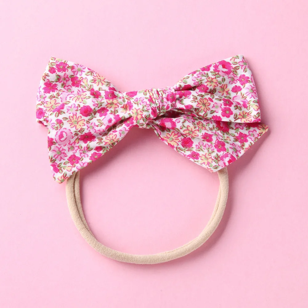 Floral 24 with band Повязки на голову или заколки для волос, аксессуар для волос из ткани для девочек - Цвет: Floral 24 with band