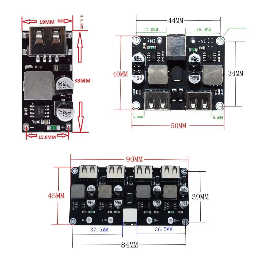 KC24 QC3.0 1 2 4 способ DC-DC понижающий преобразователь зарядки понижающий модуль 6-32 в 9 в 12 В 24 В для быстрого зарядного устройства печатная плата 3 в 5 В