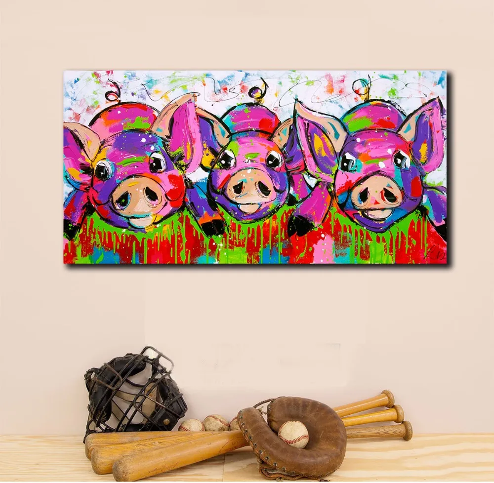 Fashion Large Size Printing Pop Art Colorful Animal Wall Picture Home Decor Living Room Modern Canvas Print Oil Paintings | Дом и сад