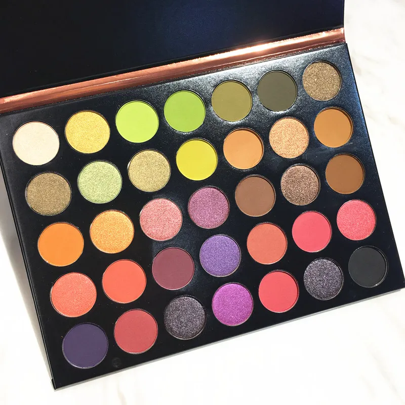 BEAUTY GLAZED Makeup палитра теней для век 35 цветов boossmod пигментные матовые тени мерцающий