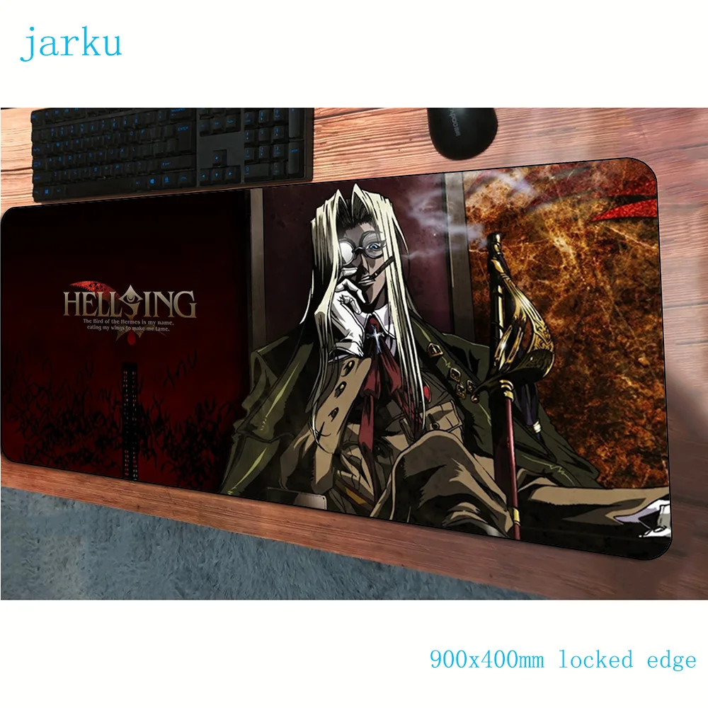 Hellsing коврик для мыши 900x400 мм популярный игровой геймер массовый узор Большие