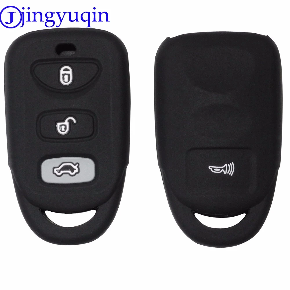 Силиконовый чехол jingyuqin для HYUNDAI KIA Tuscon Elantra Rio Sportage Rondo Accent Smart Remote 4 кнопки ключей Fob