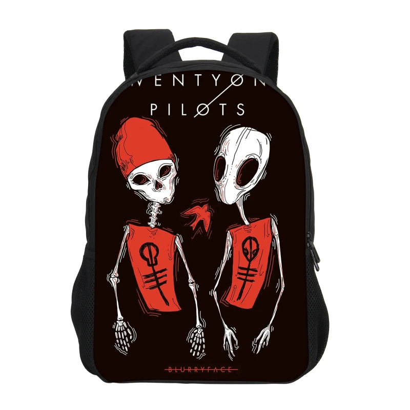 Повседневная школьная сумка Twenty One Pilots, детский школьный рюкзак для мальчиков-подростков, модный принт, сумки на плечо для ноутбука, книга Mochila - Цвет: 1