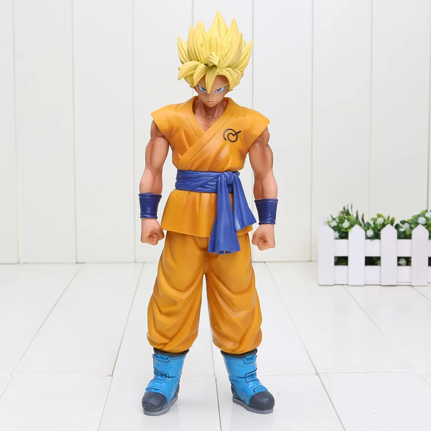 yellow goku no box 24 см/26 см Dragon Ball Супер Saiyan Vegeta Супер Saiyan God Dragon Ball Z Сон Гоку синие волосы желтые волосы ПВХ фигурка игрушки - Цвет: yellow goku no box