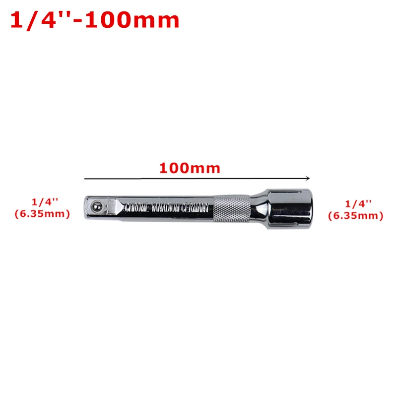 100mm 1/" 3/8" 1/" адаптер приводной удлинитель штанга Разъем 50-250 мм рукав шатун для розетки гаечный ключ для ремонта авто ручные инструменты - Цвет: 100mm