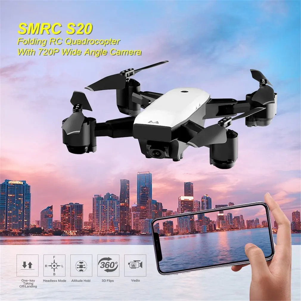 SMRC S20 складной 6-осевой гироскоп FPV Дрон RC Квадрокоптер с 360-дюймовым