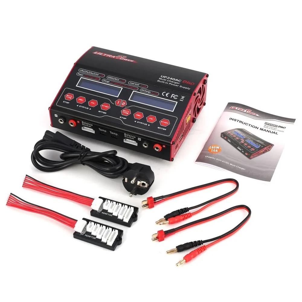 Ультра мощность до 240 AC DUO Вт 2в1 LiIo/LiPo/LiFe/NiMH/Nicd батарея RC Баланс Зарядное устройство