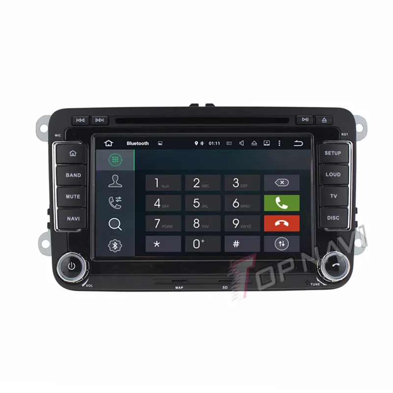 Topnavi Android 7 1 автомобильный DVD плеер радио для VW