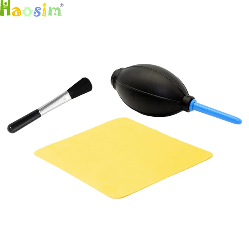 Новые 3 in1 Камера объектива Костюм Комплект set воздушный воздуходувка + уборка bursh