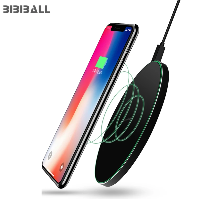 Светодиодное Беспроводное зарядное устройство для iPhone X 8/8P Samsung Galaxy S9 + Note 9 8