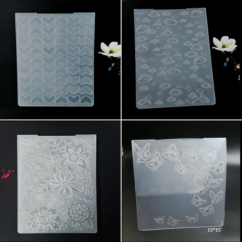 Пластиковые пластины AZSG в форме сердца с облаком дизайн сделай сам штампы для