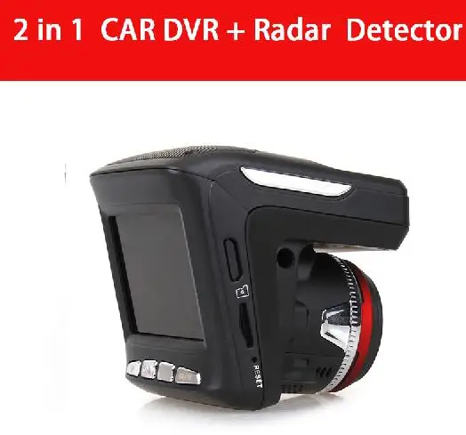 2 in 1 Русский 2 в 1 Автомобильный радар-детектор DVR, gps трекер 2," мини видеорегистратор HD 1280x1080P фиксированный и поток скорость обнаружения видео рекордер - Название цвета: 2 in 1