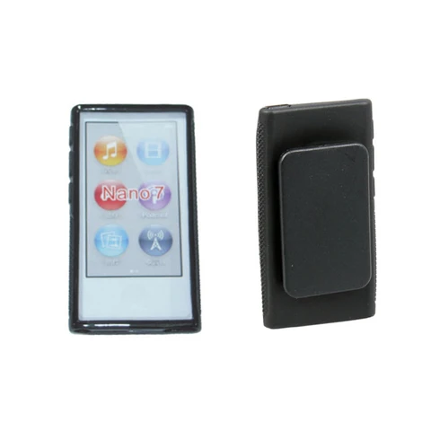 Гибридный гелевый силиконовый чехол из ТПУ нано 8, чехол для Apple iPod Nano 7, чехол s 7-го поколения Nano7G, чехлы с зажимом для ремня, черный