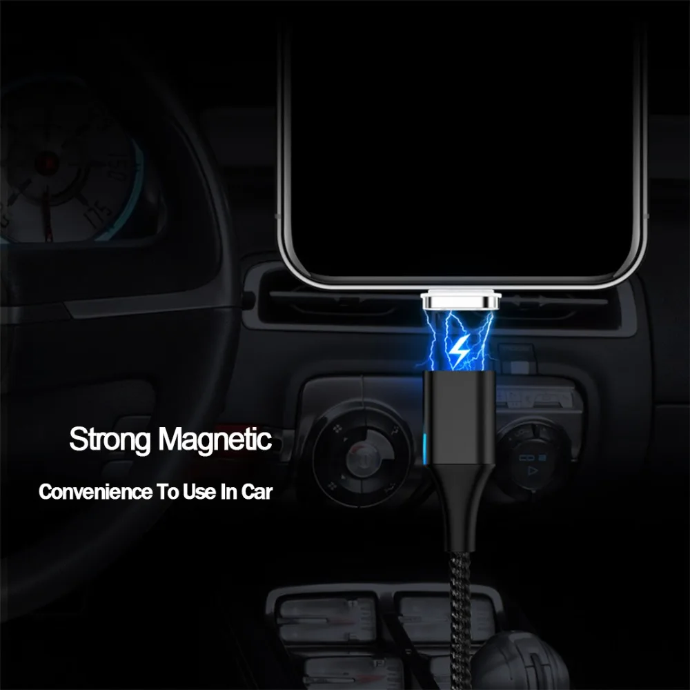 Магнитный usb type-C кабель для iPhone, зарядное устройство, быстрая зарядка, Micro USB C провод, кабель для мобильного телефона для Xiaomi Redmi Note 7 Pro