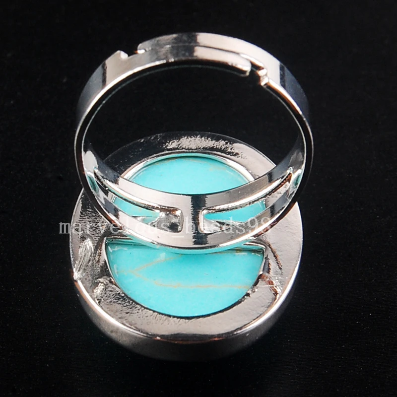 Бесплатная доставка модное женское и мужское кольцо с голубым оформлением
