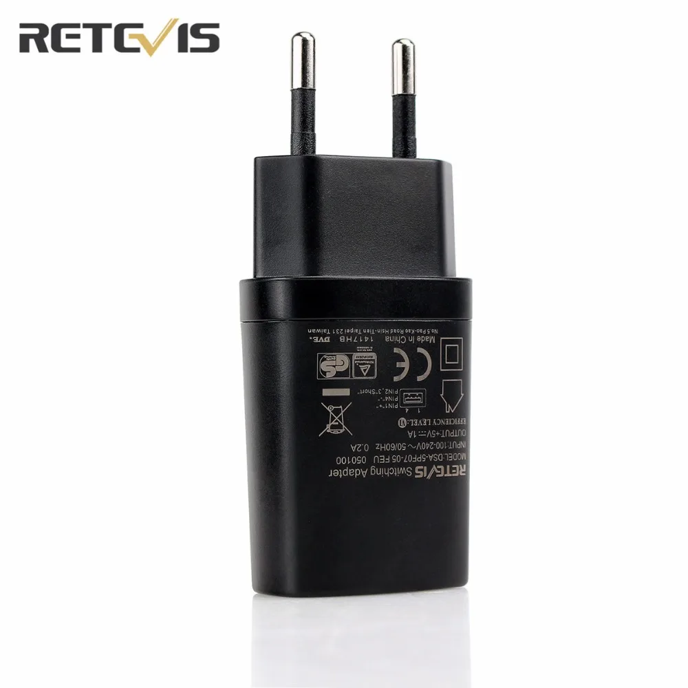 Retevis 5 в 1A USB адаптер зарядное устройство Универсальное Однопортовый рация