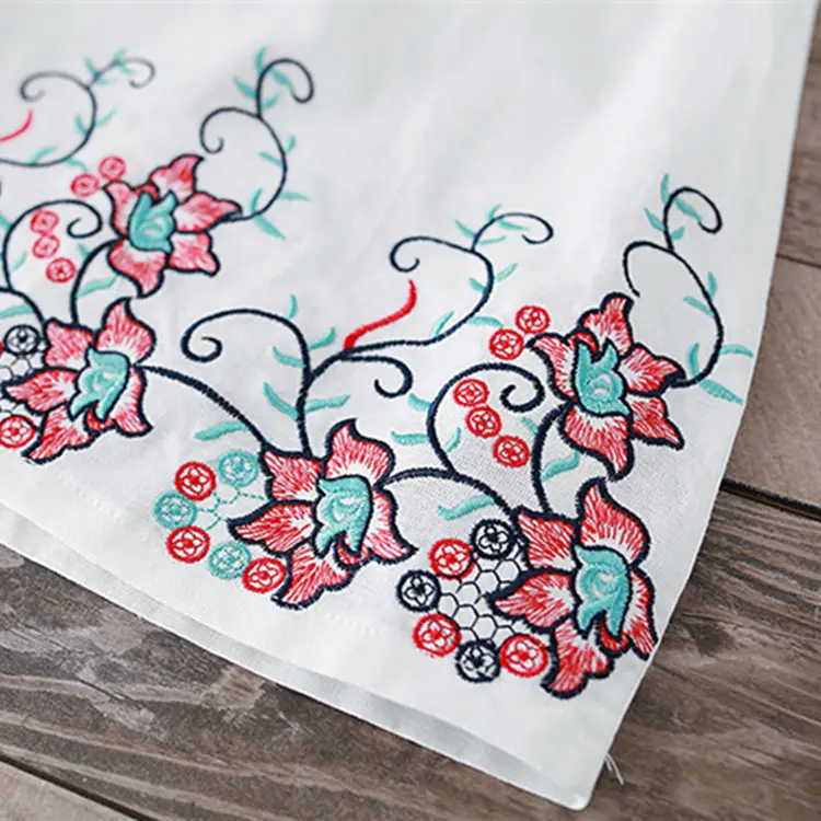 Новинка лета 2018 года хлопковые платья больших размеров с вышивкой в стиле ретро