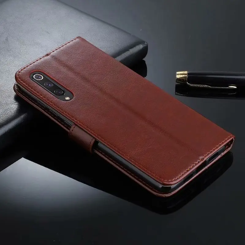 Роскошный флип чехол в ретро стиле для Xiaomi Mi CC9 CC9E кошелек 9T Redmi K20 Note 7 Pro задний с