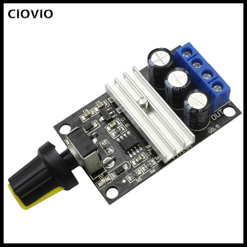 CIOVIO DC 6V 12V 24V 28VDC 3A ШИМ регулятор скорости двигателя регулируемое