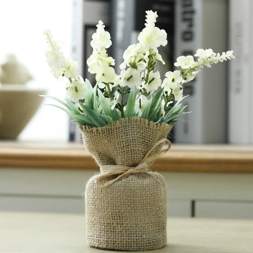 white lavender Йо Чо наклейки на холодильник искусственный букет цветы суккулент на растения или холодильник доска магнит Магнитные растения в горшках домашний Декор стены - Цвет: white lavender