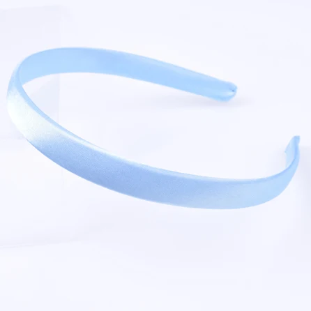 light blue 20 шт./лот 1,5 см широкий обруч для волос ленты для женщин Детская повязка для волос аксессуары для волос атласная лента для волос повязка на голову макияж Спорт - Цвет: light blue