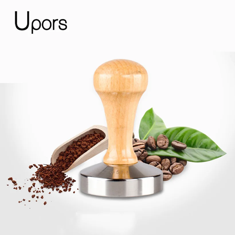 Высококачественная кофемолка из нержавеющей стали 304 49 мм 51 57 5 деревянная ручка
